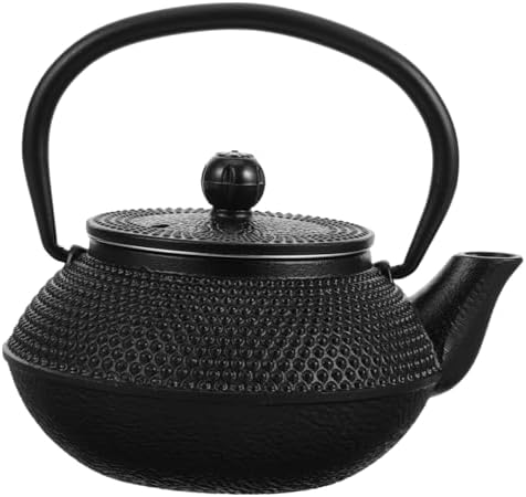 0.3l Cast Iron Teapot with Handle, Vintage Retro Tea Kettle by SUPVOX
