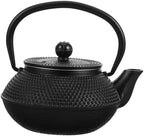 Cast Iron Teapot 0.3l Black, Non-coated Vintage Xmas Tea Kettle by Unknown