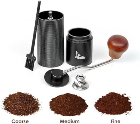 Manual Coffee Grinder - Portable Hand Grinder with Adjustable Stainless Steel Conical Burr for Espresso, Pour Over, French Press, Drip - Image 4