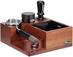 IKAPE V3 Espresso Knock Box, Modern Wooden Coffee Organizer, 51-58mm Tamper & Distributor Storage, Non-Slip, Portable, 9.5*9.5*3.5 inches - Image 6