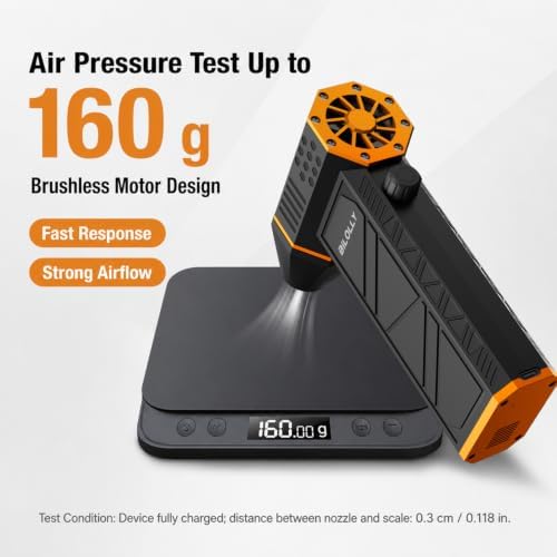 BiLOLLY Compressed Air Duster, 130,000 RPM Electric Air Duster Blower, Rechargeable Turbo Fan with Stepless Speed Control, Portable Mini Jet Blower for Computer, Keyboard, Car, Home and Outdoor - Image 4