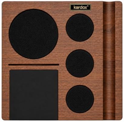 Kardox Walnut Espresso Tamping Station, Tamping Mat & Espresso Tool Organizer by KARDOX
