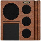 Kardox Walnut Espresso Tamping Station, Tamping Mat & Espresso Tool Organizer by KARDOX