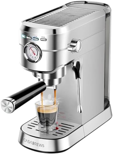 CASABREWS Espresso Machine 20 Bar, Professional Espresso Maker with Milk Frother Steam Wand & Espresso Tamper 51mm, Premium Calibrated Espresso Coffee Tamper - Image 2