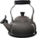 Le Creuset Enamel On Steel Whistling Tea Kettle, 1.7 qt., Oyster/Black Knob by Unknown