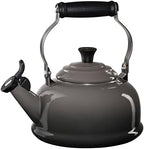 Le Creuset Enamel On Steel Whistling Tea Kettle, 1.7 qt., Oyster/Black Knob by Unknown