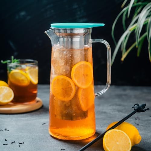 1.5L Fruit Infuser Water Pitcher-In Tea Infuser & Stainless Steel Candle Warmer Base - 500ml, Premium Gift Set for Tea Lovers, Perfect for Brewing and Keeping Tea Warm (1500ml) - Image 4