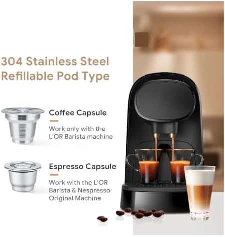 Refillable Reusable Capsule Compatible With LM8014 / 60 L'Or Barista Capsule Espresso Coffee Maker Stainless Steel Filter Pod(1pcs) - Image 4