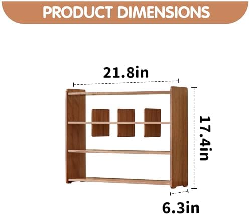 Mug Display Shelf Walnut Wood 4-Tier Coffee Kitchen Countertop Organizer - Image 2