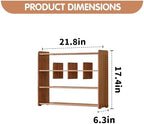 Mug Display Shelf Walnut Wood 4-Tier Coffee Kitchen Countertop Organizer - Image 2