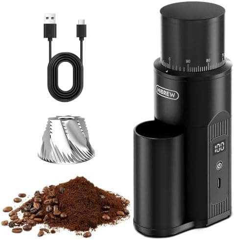 HIBREW G5mini Portable Wireless Coffee Grinder, 5200mAh Dual Battery by HiBREWCoffee