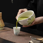 Hand-Painted Matcha Whisk Set, 8-Piece 3D Art Ceremony Kit with Unique Bowl, Bamboo Whisk, Sifter & Scoop for Exquisite Japanese Tea Making (Flower Pattern 2) - Image 7