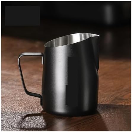 Frothing Pitcher 420ml Milk Frother Cup Espresso Steaming Pitcher Stainless Steel Milk Frother Jug Home Barista Tool(Steel Set) by Unknown
