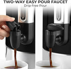 Zulay Kitchen Commercial Grade Coffee Maker Hot Water Urn - Percolator With Double-Wall Stainless Steel, Quick Brew, Stays Hot for Tea & Beverage at Events & Catering - Black - 50 cups - Image 7