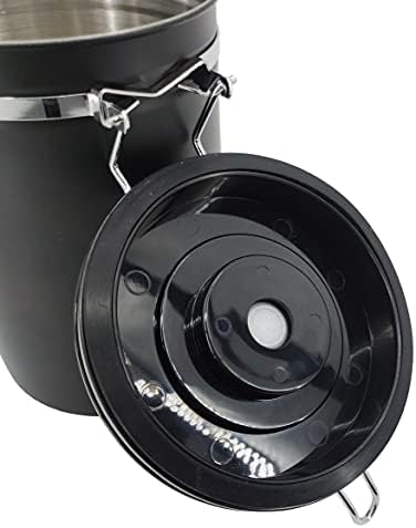 FixtureDisplays® Airtight Sealed Coffee Bean Storage Canister with Expiration Date Dial - Co2 Valve Vacuum Sealed Coffee Container with Scoop for Beans Grounds 15436 - Image 7