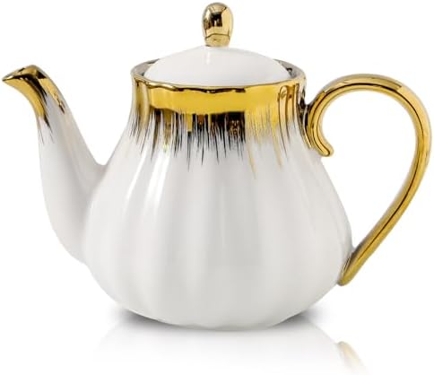 LETAOTAO Ceramic Tea Pot with Removable Stainless Steel Infuser, 30oz by LETAOTAO