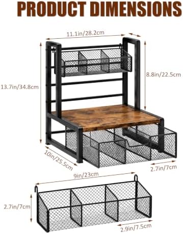 Tea Bag Organizer 3-Tier Tea Organizer with Drawer, Tea Station Caddy - Image 3