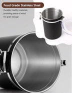 Walktosun Stainless Steel Food Container with Clear Lids Airtight Container Stackable Small Canisters Kitchen Pantry Storage for Cereal, Snacks, Candy, Herbs, Spices, Sugar, Tea (1.8L Dark Black-2) - Image 3