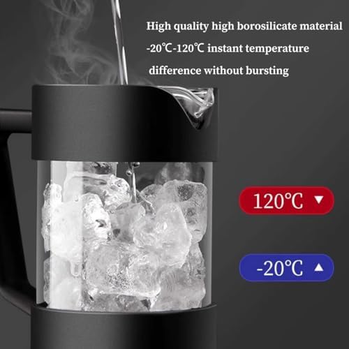 French Press Coffee Maker, Coffee Press French With 3-level Filter System, Stainless Steel, Cold Brew Heat Resistant Borosilicate Glass Espresso Coffee & Tea Maker(750ml) - Image 3