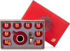 Wedding Tea Set, Chinese Traditional Red Porcelain Double Happiness KungFu Tea Set 1 Teapot 8 Teacups 1 Gift box for Ceremony Wedding Party Home Decor - Image 5