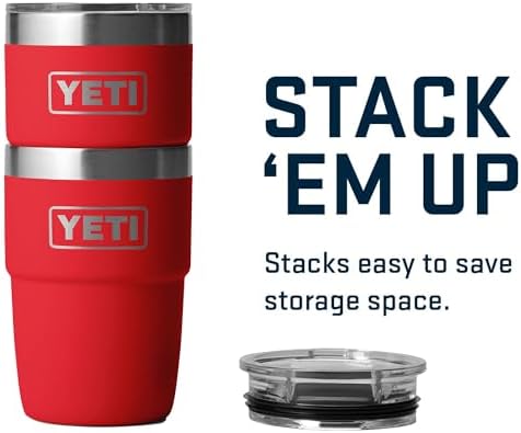 YETI Rambler 8 oz Insulated Coffee Mug with Lid - Stackable Double-Wall Vacuum Insulated Coffee Cup - DuraSip Ceramic Lining - Barista-Friendly Design - Stainless Steel - Dishwasher Safe - Image 4
