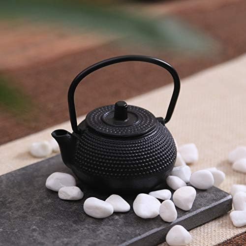 Tea Kettle, 800Ml Japanese Cast Iron Teapot with Removable Infuser/Strainer Cast Iron Tea Kettle Stovetop for Stovetop Black - Image 2