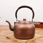 Whistling Kettle Teapot,Premium Copper Tea Kettle for Stove Top,Rustic Tea Pot with Ergonomic Handle,Work for All Stovetops - Image 2