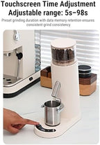 banapoy Electric Conical Burr Coffee Grinder, Rechargeable Anti Static Coffee Bean Grinder with 60 Step Grind Settings & 5-98s Timer for Drip French Press Moka Pots (685 Apricot) - Image 4