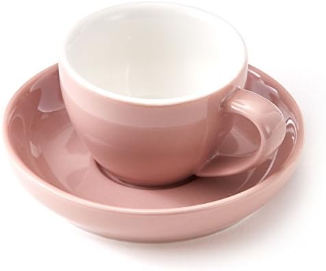 Espresso Cups and Saucers by Easy Living Goods - 3-Ounce Demitasse for Coffee, Set of 4, Assorted Colors (Modern) - Image 4