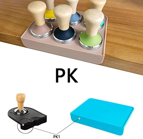 Tamping Mat Set - Silicone Coffee Tamper Pad for Home & Office with Beech Handle, 2pcs (51mm / 2.01in Tamper) - Image 7