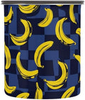 Dry Food Storage Containers Stainless Steel Storage Containers For Pantry Blue and Black Checkered Bananas Stackable Push Button 900ml by Unknown