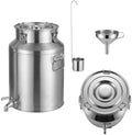 35L/9.25Gal Stainless Steel Milk Can with Spigot Beverage Water Dispenser by Unknown