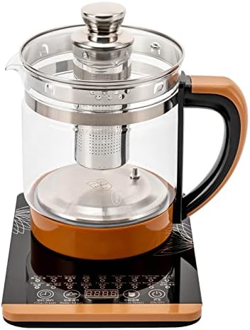 800W Electric Kettle 1.8L Multifunctional Electric Glass Kettle, Temperature Control Electric Kettle with Steamed Eggs Holder, with 18 Smart Menu Boil-Dry Protection for Fruit, Flower & Coffee by anezdbozr