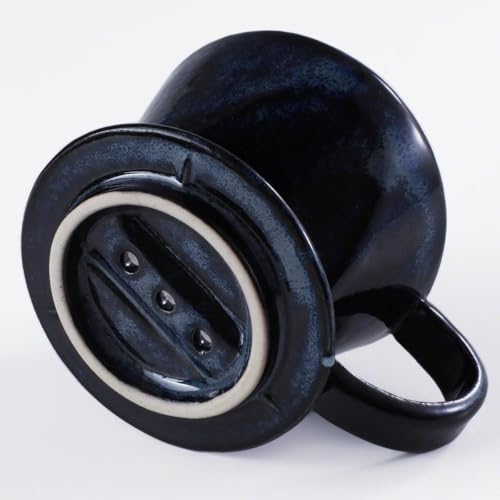 Asayu Japan Ceramic Coffee Pour Over Maker Set in Dark Navy Blue - Image 4