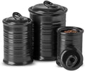 Nihow Food Storage Jar,Ceramic Canister Sets for The Kitchen,Set of 3,Black by Nihow