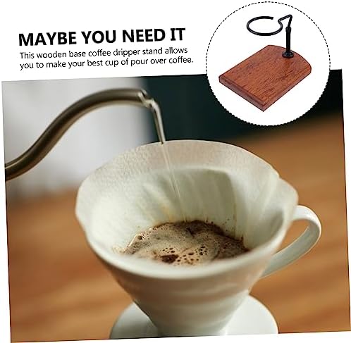 Adjustable Coffee Dripper Stand Wood Base for Manual Brewing - Image 4
