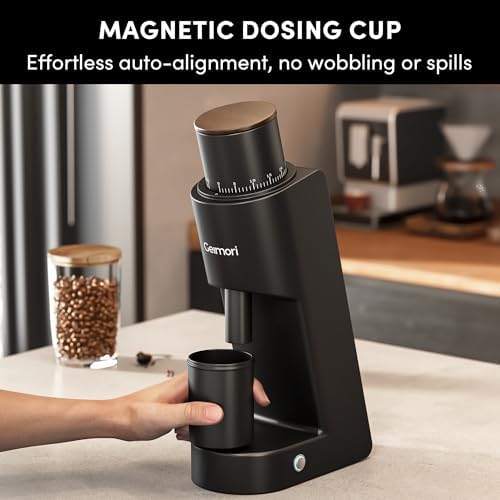 Burr Coffee Grinder,Wirsh Electric Single Dose Coffee Grinder Geimori GU38 with 38mm 6-Core Conical Burr,Stepless Adjustment for Espresso,Drip,French Press,Cold Brew,Bellows Included. - Image 6