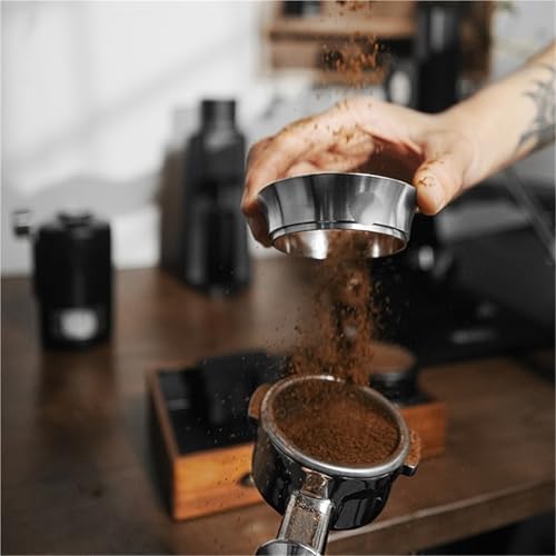 51mm/53mm/54mm/58mm Stainless Steel Espresso Coffee Dosing Funnel Ring Universal Portafilter Barista Tool(1pcs 51mm) - Image 5