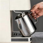 Milk Frother Cup Stainless Steel Milk Creamer Frothing Pitcher Stainless Steel, 350/600/1000/1500ml Coffee Cup Jug Latte Espresso Cappuccino Barista(600ML) - Image 4