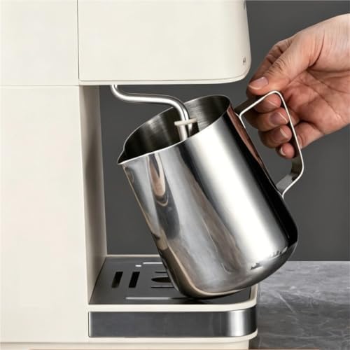 Milk Frother Cup Stainless Steel Milk Creamer Frothing Pitcher Stainless Steel, 350/600/1000/1500ml Coffee Cup Jug Latte Espresso Cappuccino Barista(600ML) - Image 4