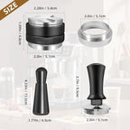 Premium 51mm Espresso Distribution Tool Set,Professional Barista Kit with Calibrated Tamper, Dosing Funnel, Spring Loaded Design,Black and Silver - Image 7