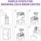 MAVO Cold Brew Coffee Maker, 27oz Iced Coffee Maker and Tea Brewer, Fine Mesh Filter, Leak-Proof Seal, Removable Design for Easy Cleaning, Durable Tritan Material, Space Saving - Home and Camping - Image 5
