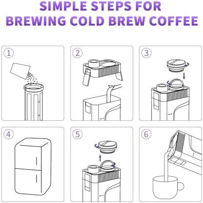 MAVO Cold Brew Coffee Maker, 27oz Iced Coffee Maker and Tea Brewer, Fine Mesh Filter, Leak-Proof Seal, Removable Design for Easy Cleaning, Durable Tritan Material, Space Saving - Home and Camping - Image 5
