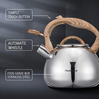 MARSKITOP Whistling Tea Kettle Stovetop, Stainless Steel Tea Pot 2.6 Quart - Image 4