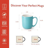 Sweese Porcelain Coffee Mugs Set of 6, 20oz Large Coffee Mugs Porcelain with Big Handle, Assorted Colors Oversized Cups for Latte, Cocoa, Tea, Festival Gift, Microwave Safe - Image 2