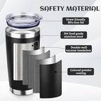 StarSpeed 8 Pack 20oz Stainless Steel Travel Coffee Tumbler,Black - Image 4