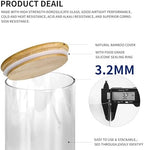ZOMUIA Glass Coffee Containers Airtight Coffee Bean Storage Jars with Shelf, 2Pcs 44oz Coffee Station Organizer Coffee Canisters, Kitchen Food Storage Jars for Coffee, Sugar, Candy, Oats, Nuts - Image 6