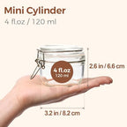ComSaf Small Mason Glass Jars with Airtight Lids 4 oz 6 Pack Pantry - Image 2