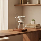 Solid Wood Pour-Over Coffee Stand, Open Frame Manual Brewing Holder for Standard Drippers and Carafes, Kitchen Counter Organizer - Image 3