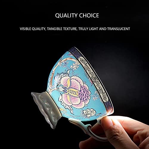 ACMLIFE Porcelain Tea Sets with 24K Gold, Vintage British English Afternoon Tea Sets for 6, Luxury Tea Sets for Women Party for Gifts Tea Sets for Adults Bone China - Image 5